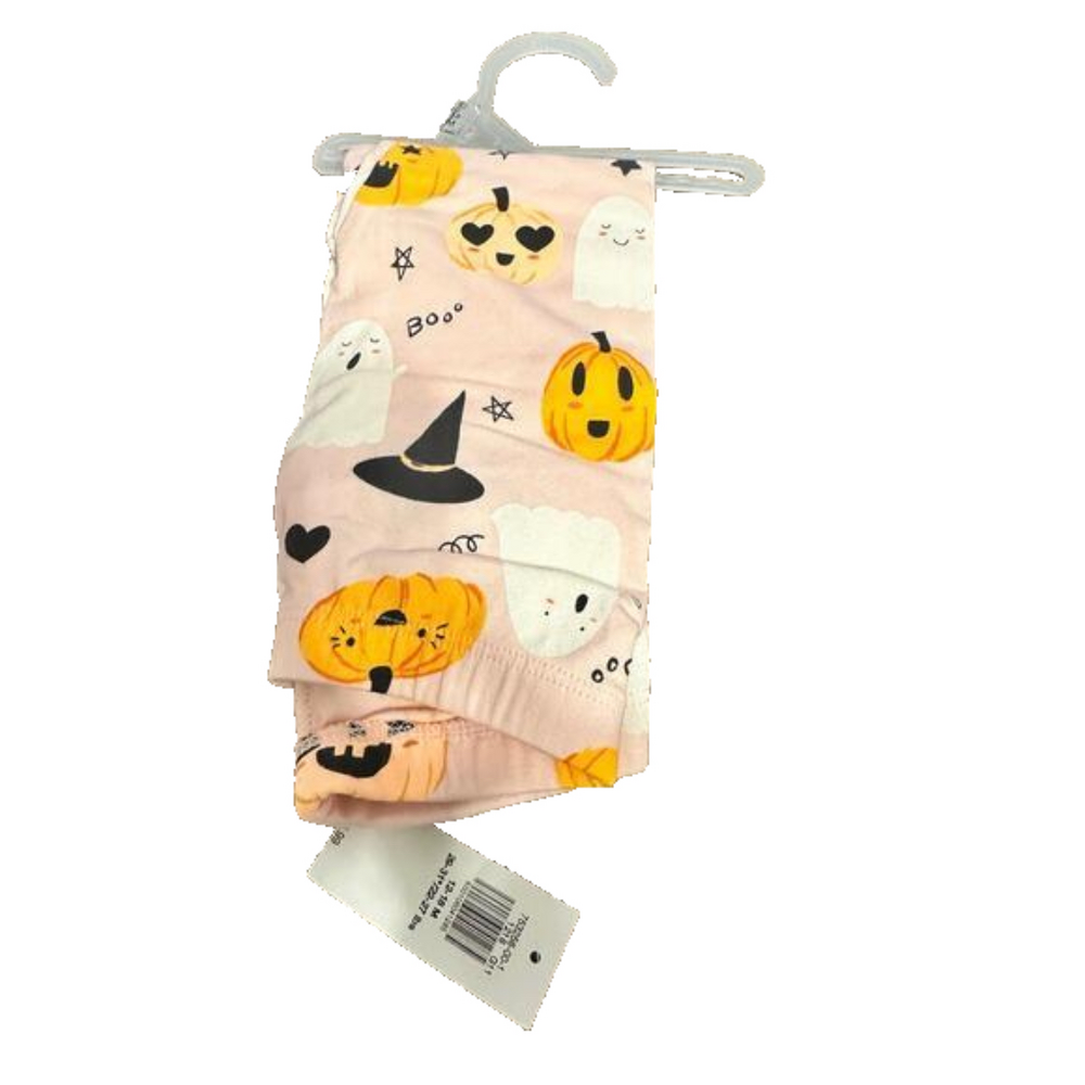 Old navy girls pink pumpkin Halloween pants 12-18m